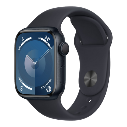 Apple Watch Series 9 GPS, 41mm Midnight Aluminum Case with Midnight Sport Band - S/M - alAsil