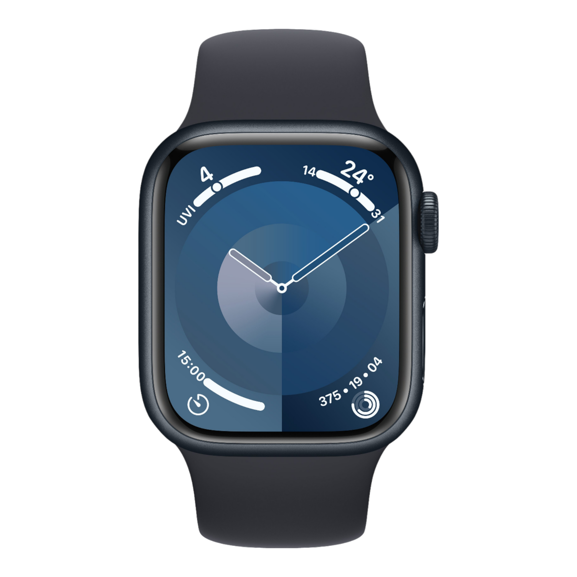 Apple Watch Series 9 GPS, 41mm Midnight Aluminum Case with Midnight Sport Band - S/M - alAsil