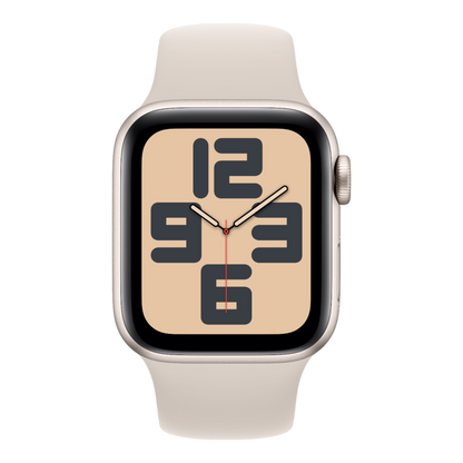 Apple Watch SE GPS, 40mm Starlight Aluminum Case with Starlight Sport Band - M/L - alAsil