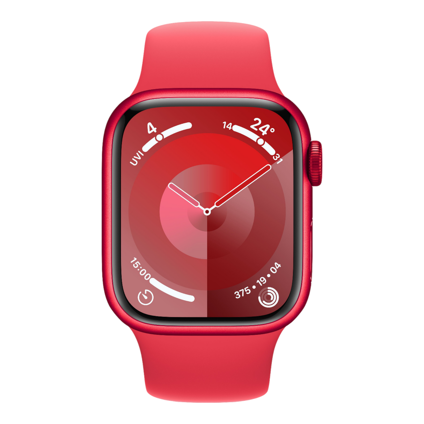 Apple Watch Series 9 GPS, 41mm (PRODUCT)RED Aluminum Case with (PRODUCT)RED Sport Band - S/M - alAsil