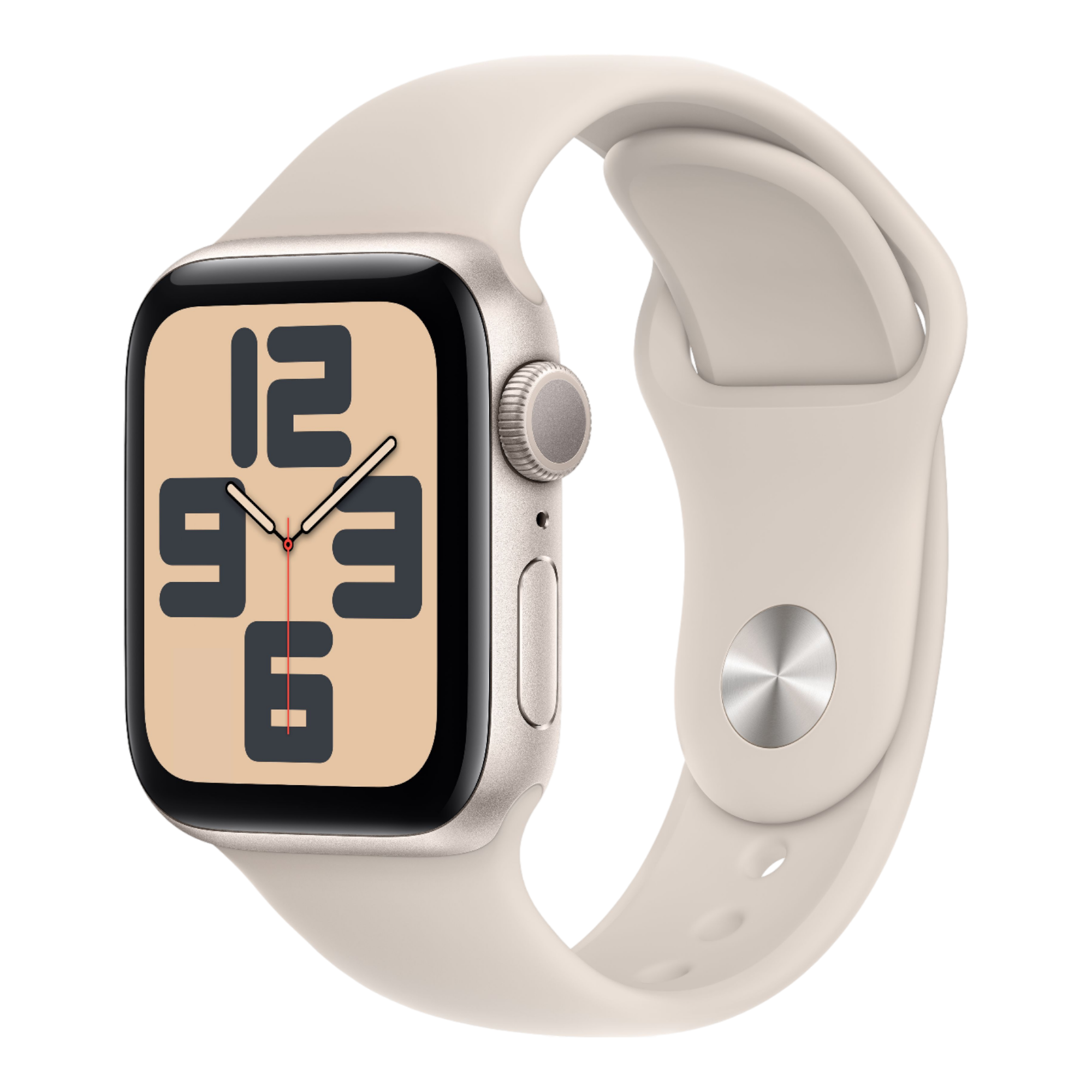 Apple Watch SE GPS, 44mm Starlight Aluminum Case with Starlight Sport Band - M/L - alAsil