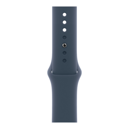 Apple Watch Series 9 GPS, 45mm Silver Aluminum Case with Storm Blue Sport Band - M/L - alAsil