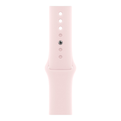 Apple Watch Series 9 GPS, 45mm Pink Aluminum Case with Light Pink Sport Band - S/M - alAsil