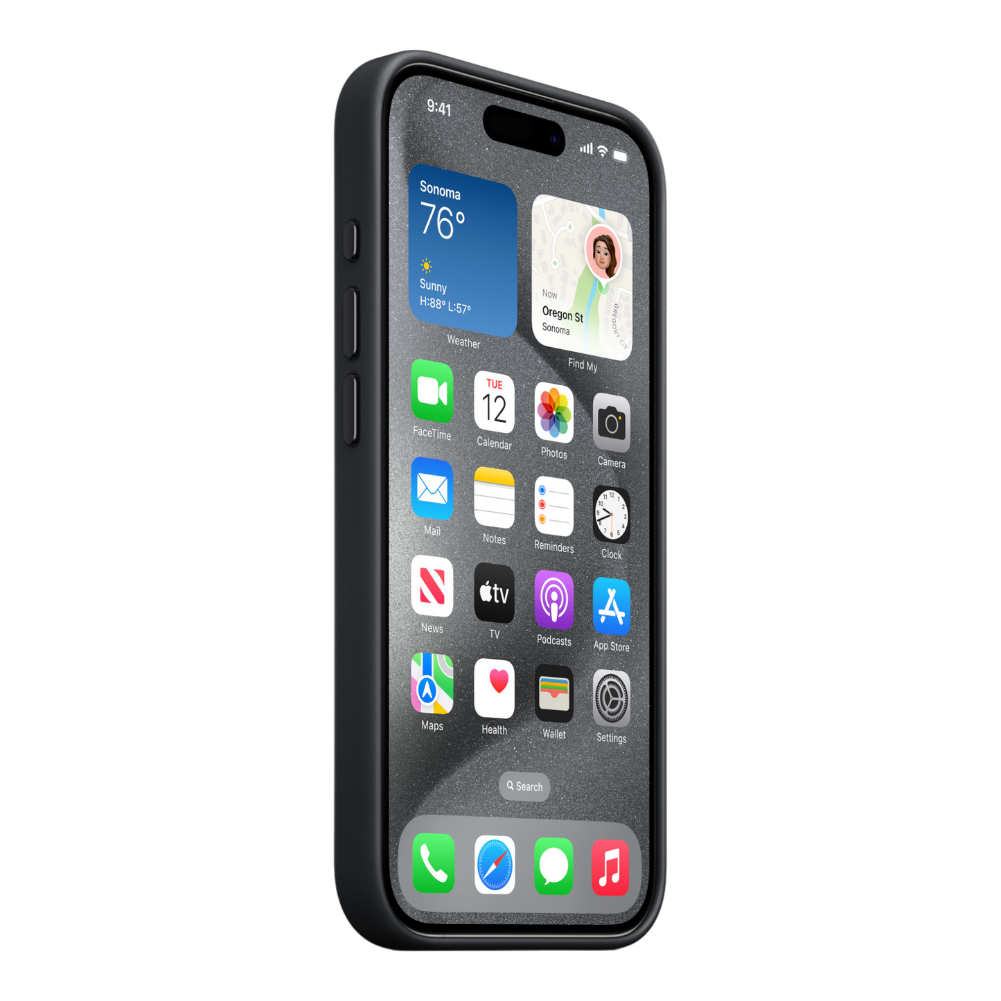iPhone 15 Pro FineWoven Case with MagSafe - Black - alAsil