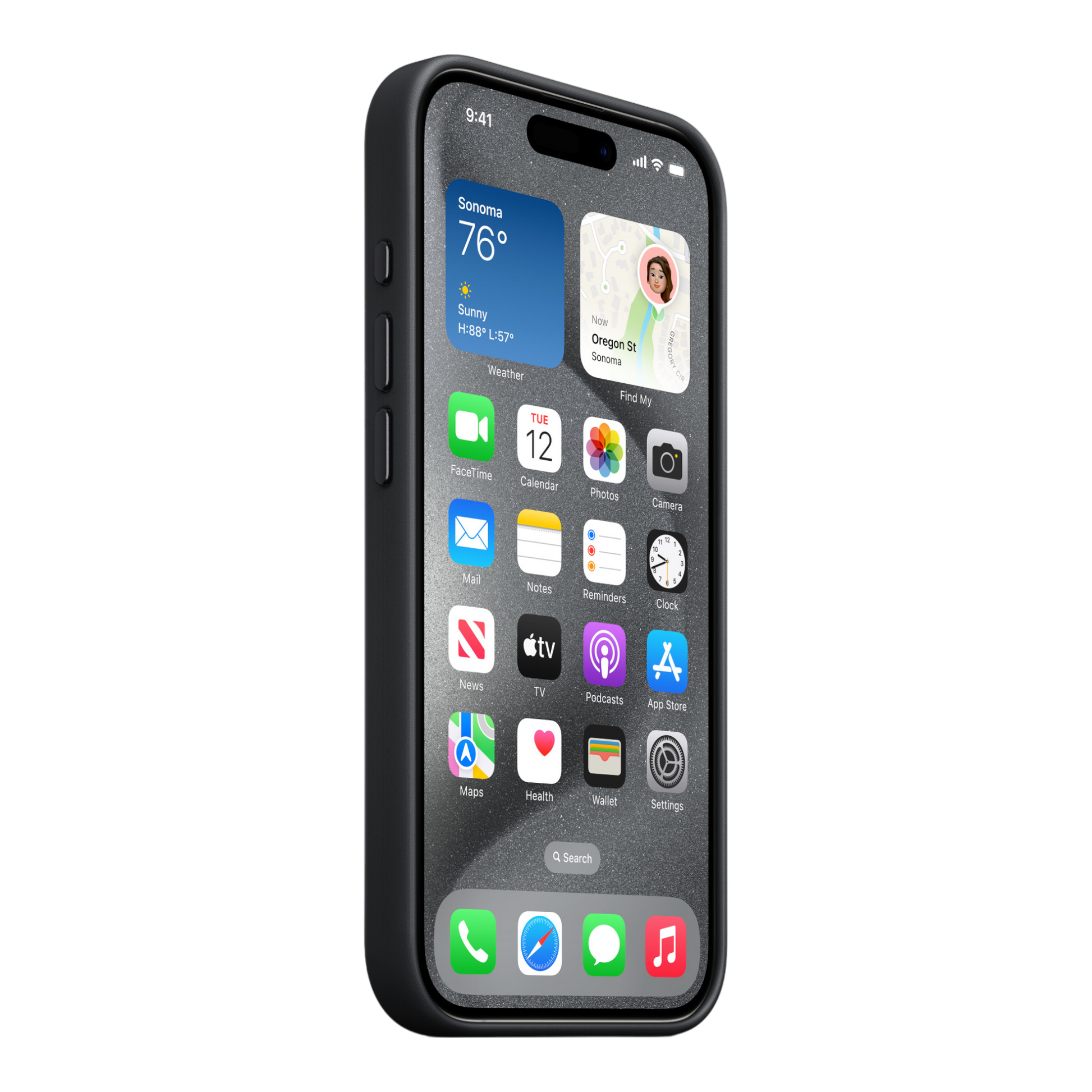 iPhone 15 Pro FineWoven Case with MagSafe - Black - alAsil