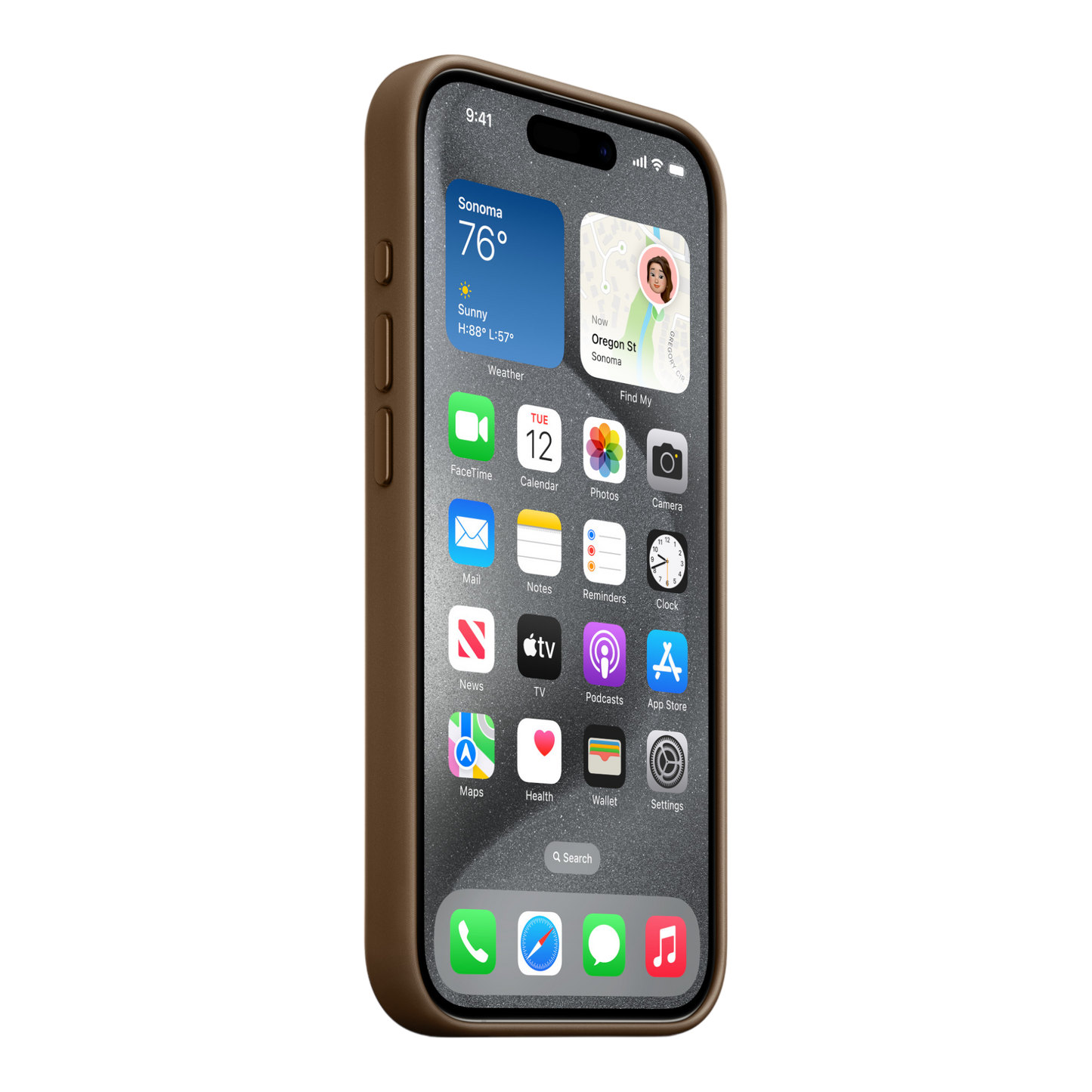 iPhone 15 Pro FineWoven Case with MagSafe - Taupe - alAsil