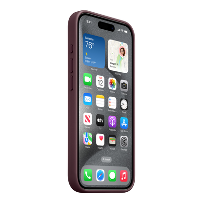 iPhone 15 Pro FineWoven Case with MagSafe - Mulberry - alAsil