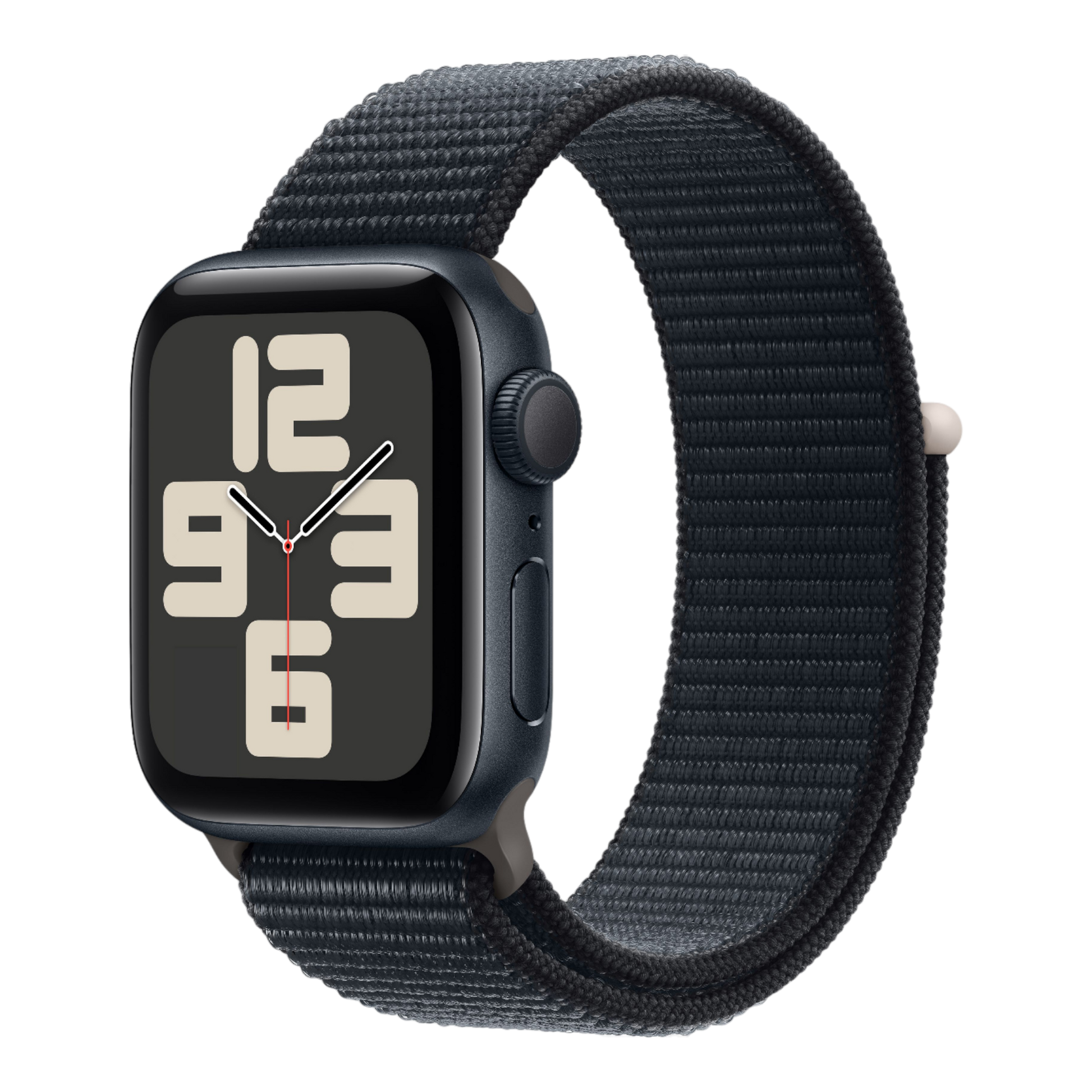 Apple Watch SE GPS, 44mm Midnight Aluminum Case with Midnight Sport Loop - alAsil