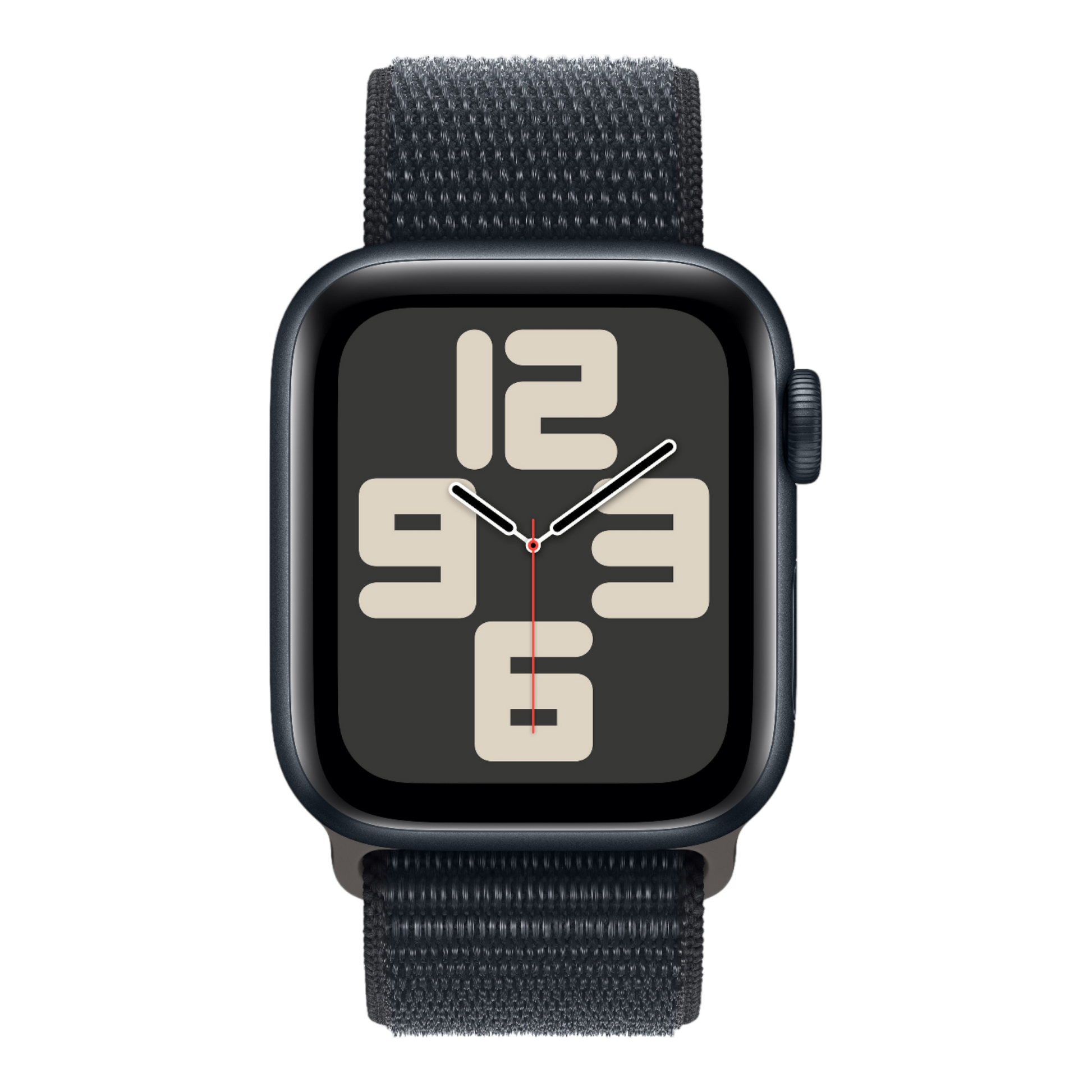 Apple Watch SE GPS, 44mm Midnight Aluminum Case with Midnight Sport Loop - alAsil