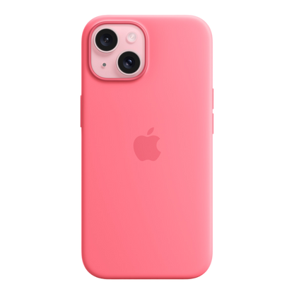 iPhone 15 Silicone Case with MagSafe - Pink - alAsil