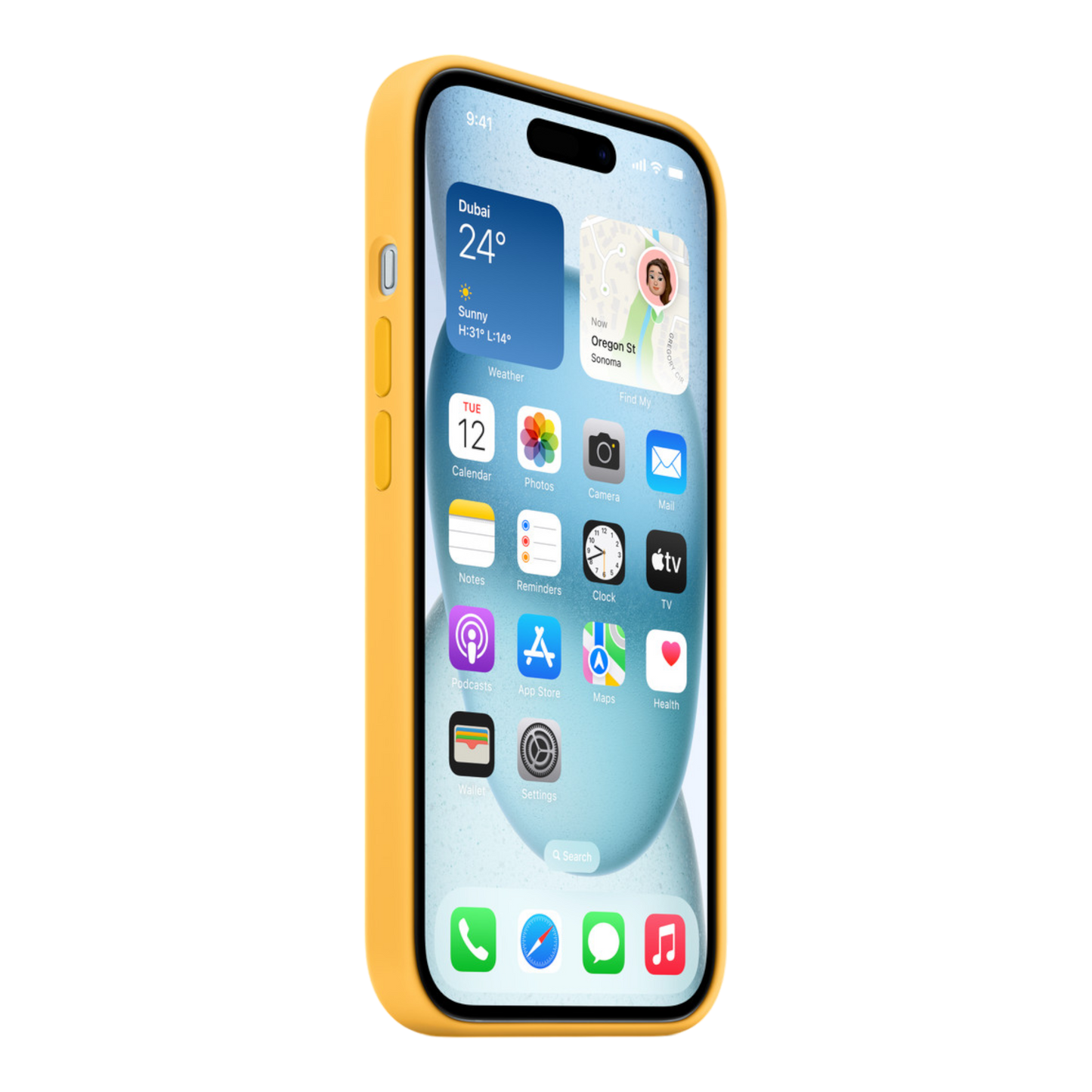 iPhone 15 Silicone Case with MagSafe - Sunshine - alAsil
