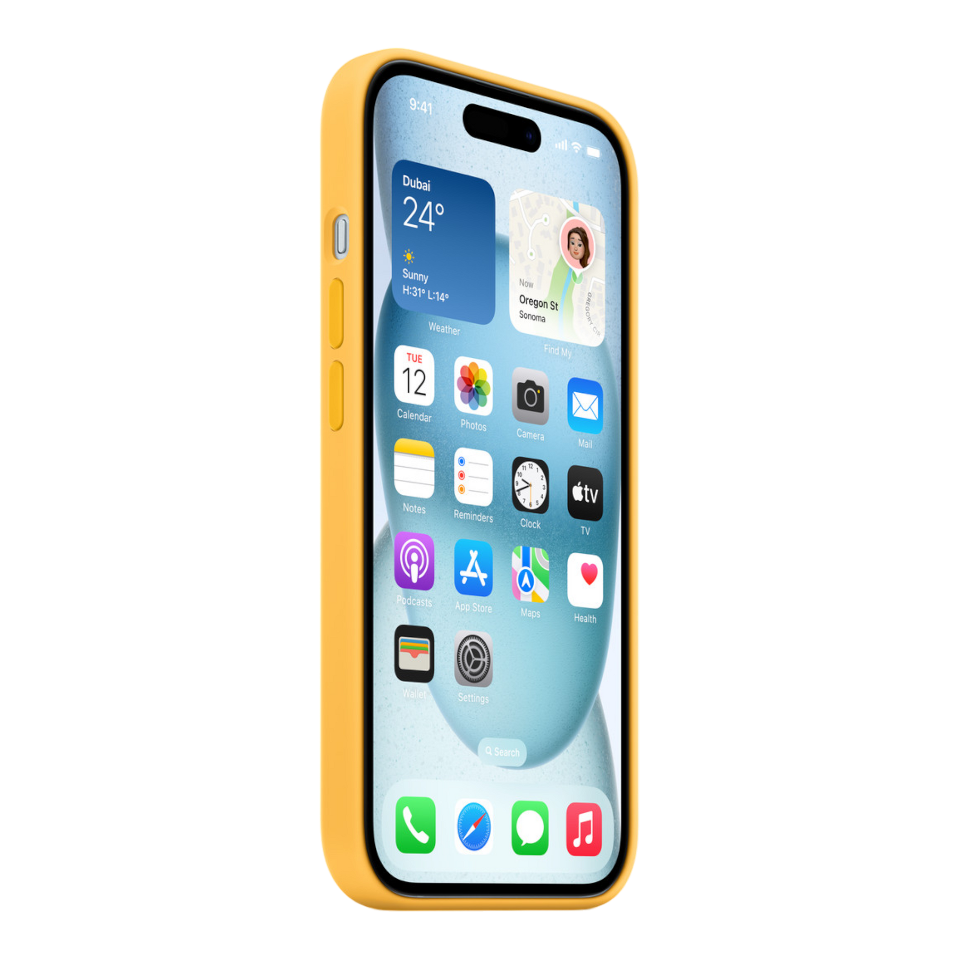 iPhone 15 Silicone Case with MagSafe - Sunshine - alAsil