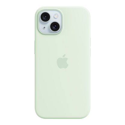 iPhone 15 Silicone Case with MagSafe - Soft Mint - alAsil