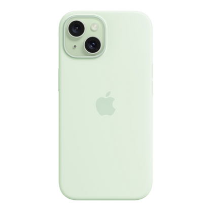 iPhone 15 Silicone Case with MagSafe - Soft Mint - alAsil