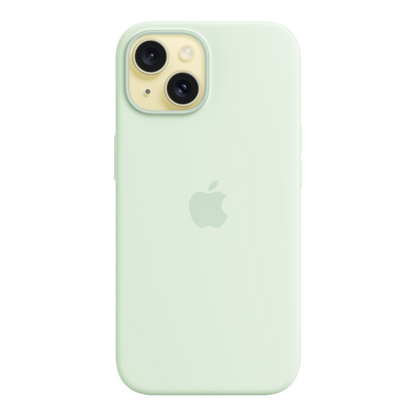 iPhone 15 Silicone Case with MagSafe - Soft Mint - alAsil
