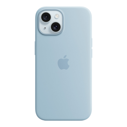 iPhone 15 Silicone Case with MagSafe - Light Blue - alAsil