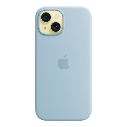 iPhone 15 Silicone Case with MagSafe - Light Blue - alAsil