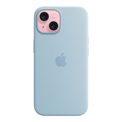 iPhone 15 Silicone Case with MagSafe - Light Blue - alAsil