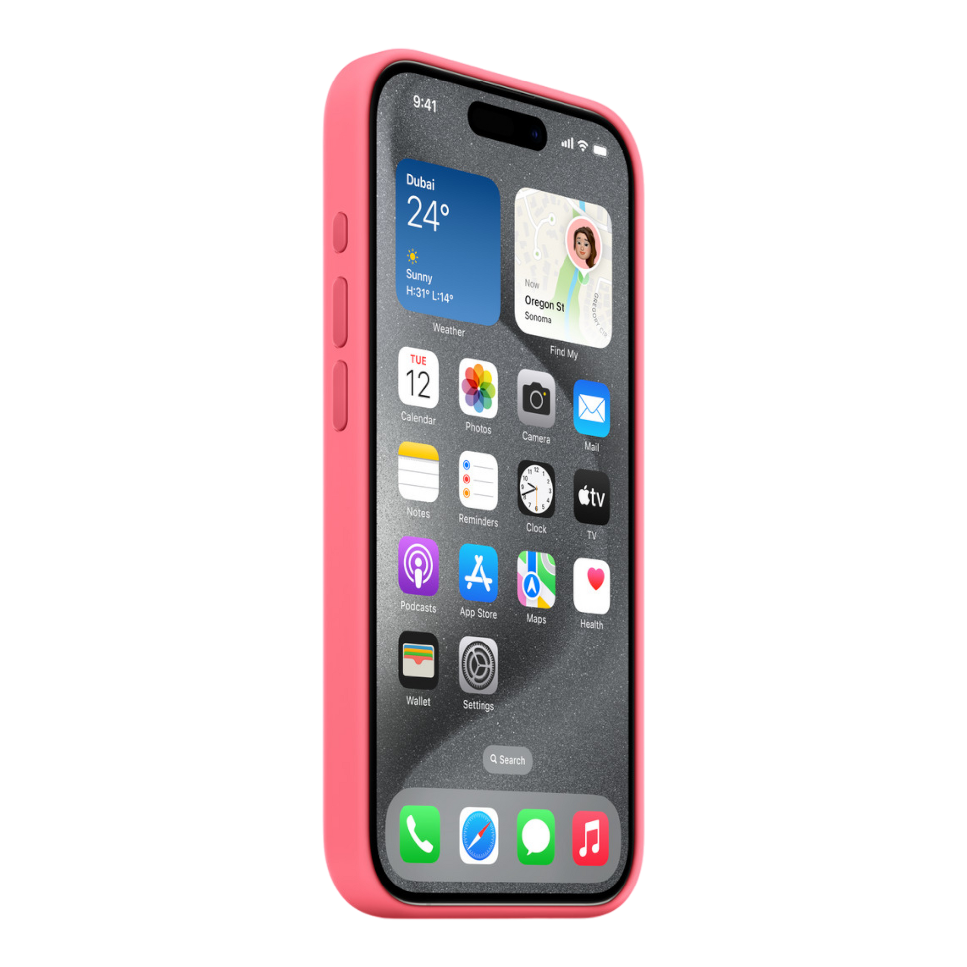 iPhone 15 Pro Silicone Case with MagSafe - Pink - alAsil