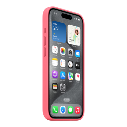 iPhone 15 Pro Silicone Case with MagSafe - Pink - alAsil