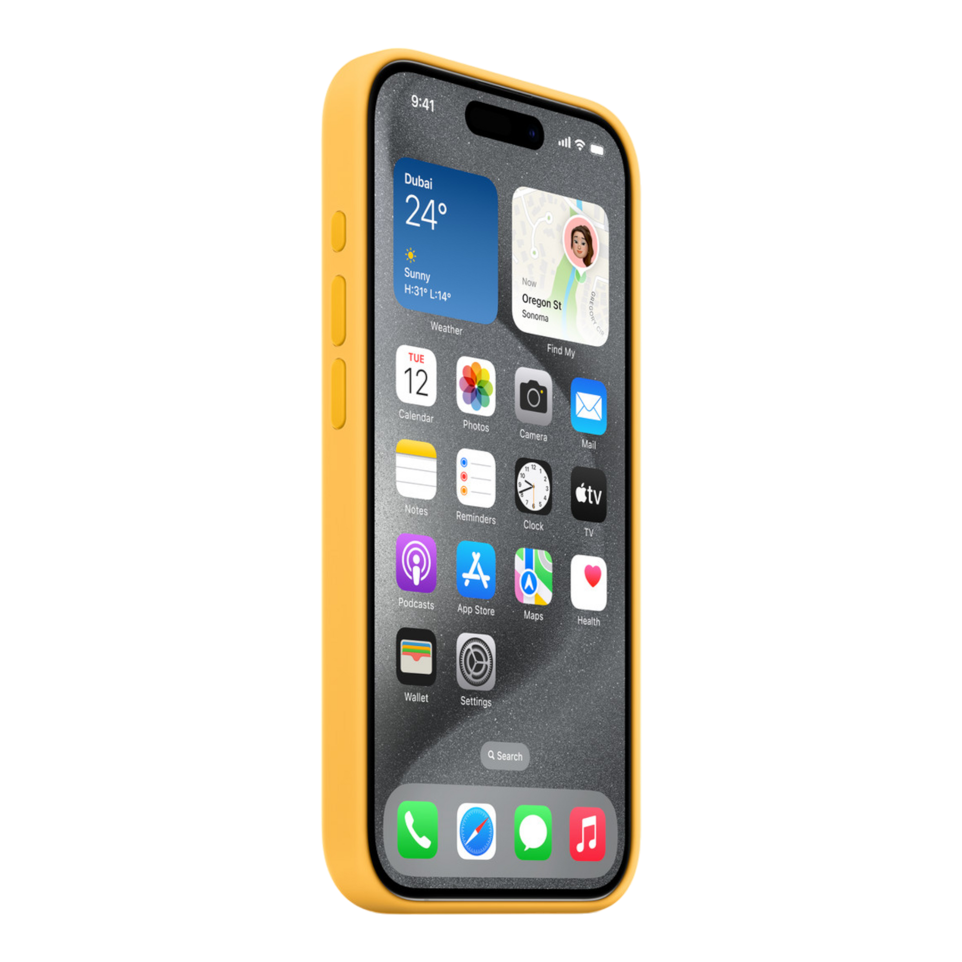 iPhone 15 Pro Silicone Case with MagSafe - Sunshine - alAsil