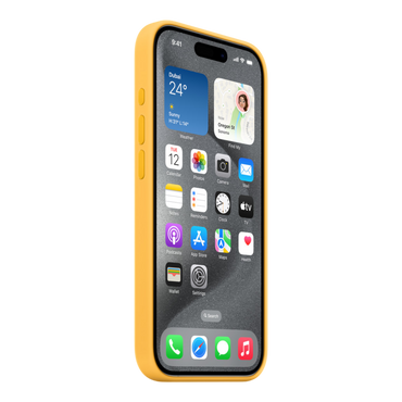 iPhone 15 Pro Silicone Case with MagSafe - Sunshine - alAsil