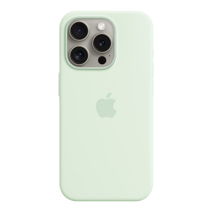 iPhone 15 Pro Silicone Case with MagSafe - Soft Mint - alAsil