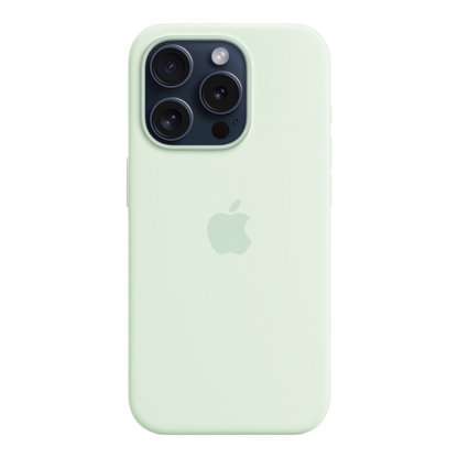 iPhone 15 Pro Silicone Case with MagSafe - Soft Mint - alAsil