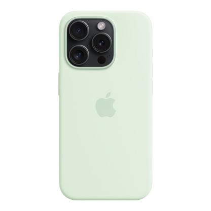 iPhone 15 Pro Silicone Case with MagSafe - Soft Mint - alAsil