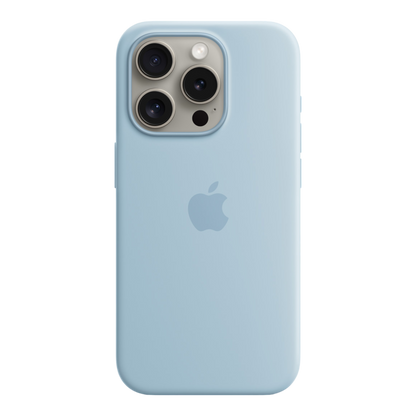 iPhone 15 Pro Silicone Case with MagSafe - Light Blue - alAsil