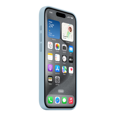 iPhone 15 Pro Silicone Case with MagSafe - Light Blue - alAsil