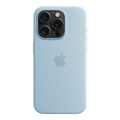 iPhone 15 Pro Silicone Case with MagSafe - Light Blue - alAsil