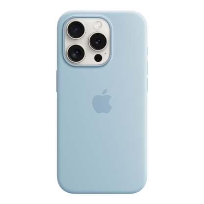 iPhone 15 Pro Silicone Case with MagSafe - Light Blue - alAsil