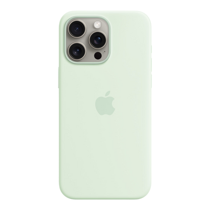 iPhone 15 Pro Max Silicone Case with MagSafe - Soft Mint - alAsil