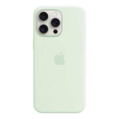iPhone 15 Pro Max Silicone Case with MagSafe - Soft Mint - alAsil