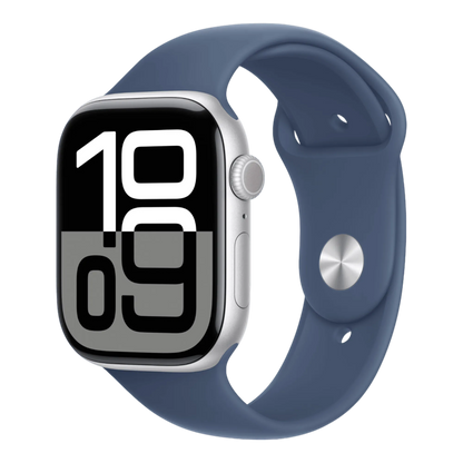 Apple Watch Series 10 GPS, 42mm Silver Aluminum Case with Denim Sport Band - M/L - alAsil Apple Watch Series 10 GPS, 42mm Silver Aluminum Case with Denim Sport Band - M/L 45676e-4.myshopify.com Apple Apple Watch Series 10 GPS, 42mm Silver Aluminum Case with Denim Sport Band - M/L 45676e-4.myshopify.com Apple