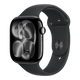Apple Watch Series 11 GPS, 46mm Jet Black Aluminum Case with Black Sport Band - M/L