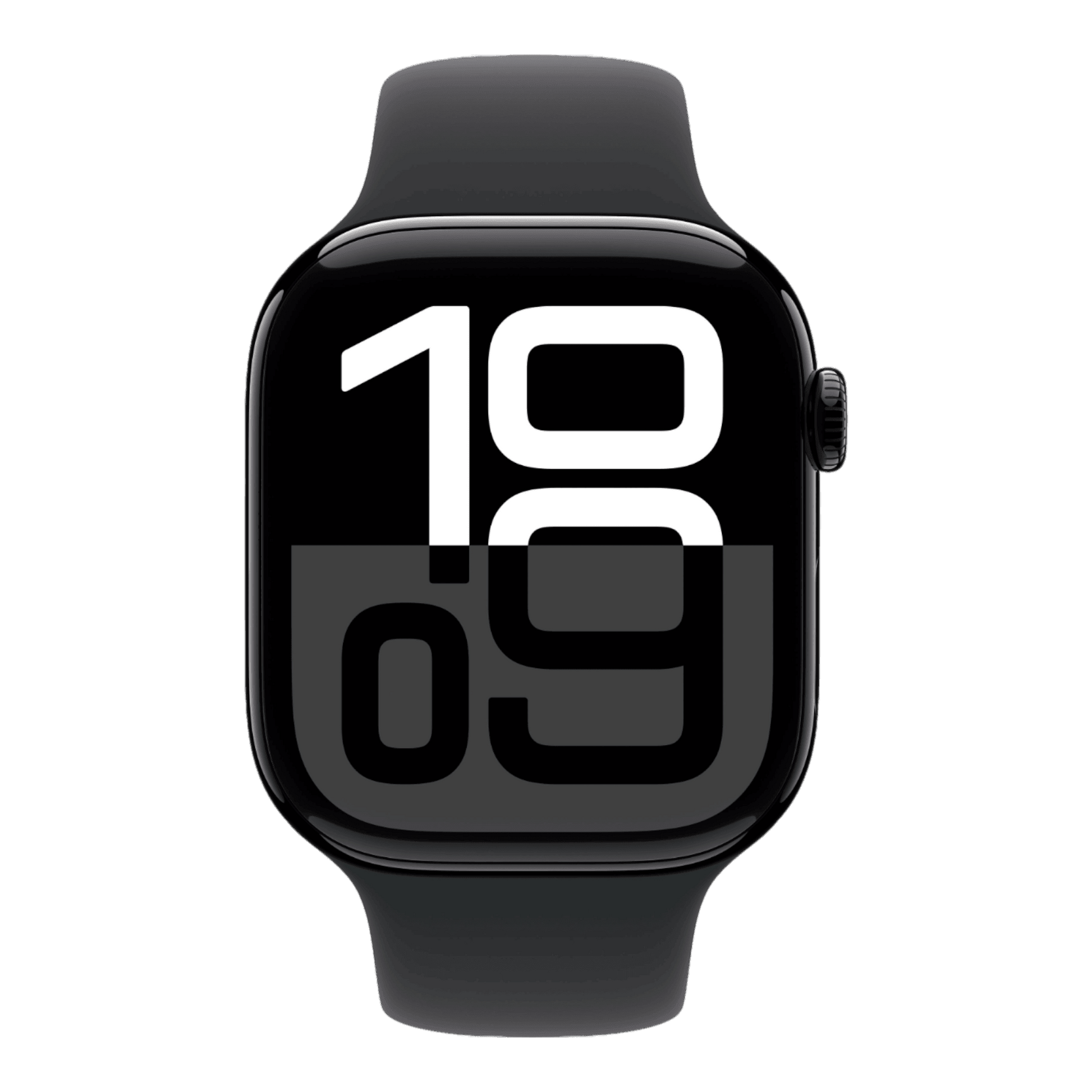 Apple Watch Series 10 GPS, 46mm Jet Black Aluminum Case with Black Sport Band - S/M - alAsil