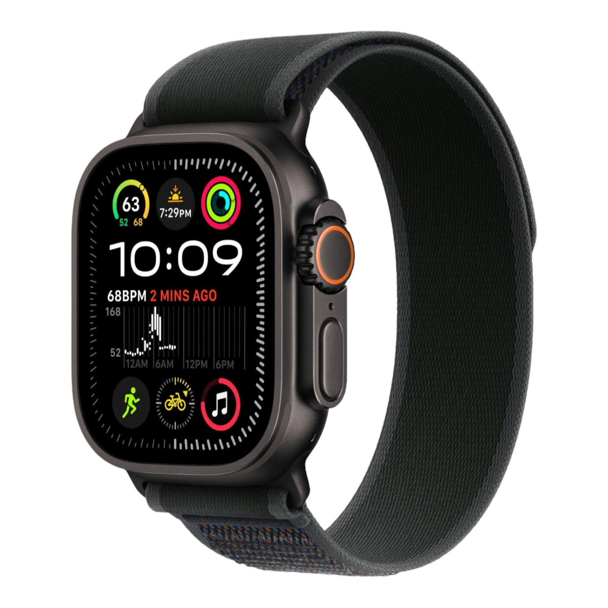 Apple Watch Ultra 2 GPS + Cellular, 49mm Black Titanium Case with Black Trail Loop - M/L - alAsil Apple Watch Ultra 2 GPS + Cellular, 49mm Black Titanium Case with Black Trail Loop - M/L 45676e-4.myshopify.com Apple Apple Watch Ultra 2 GPS + Cellular, 49mm Black Titanium Case with Black Trail Loop - M/L 45676e-4.myshopify.com Apple