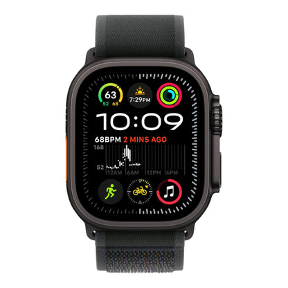 Apple Watch Ultra 2 GPS + Cellular, 49mm Black Titanium Case with Black Trail Loop - M/L - alAsil
