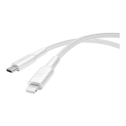 Powerology New Braided Type-C to Lightning Cable 1.2M PD 60W - White - alAsil