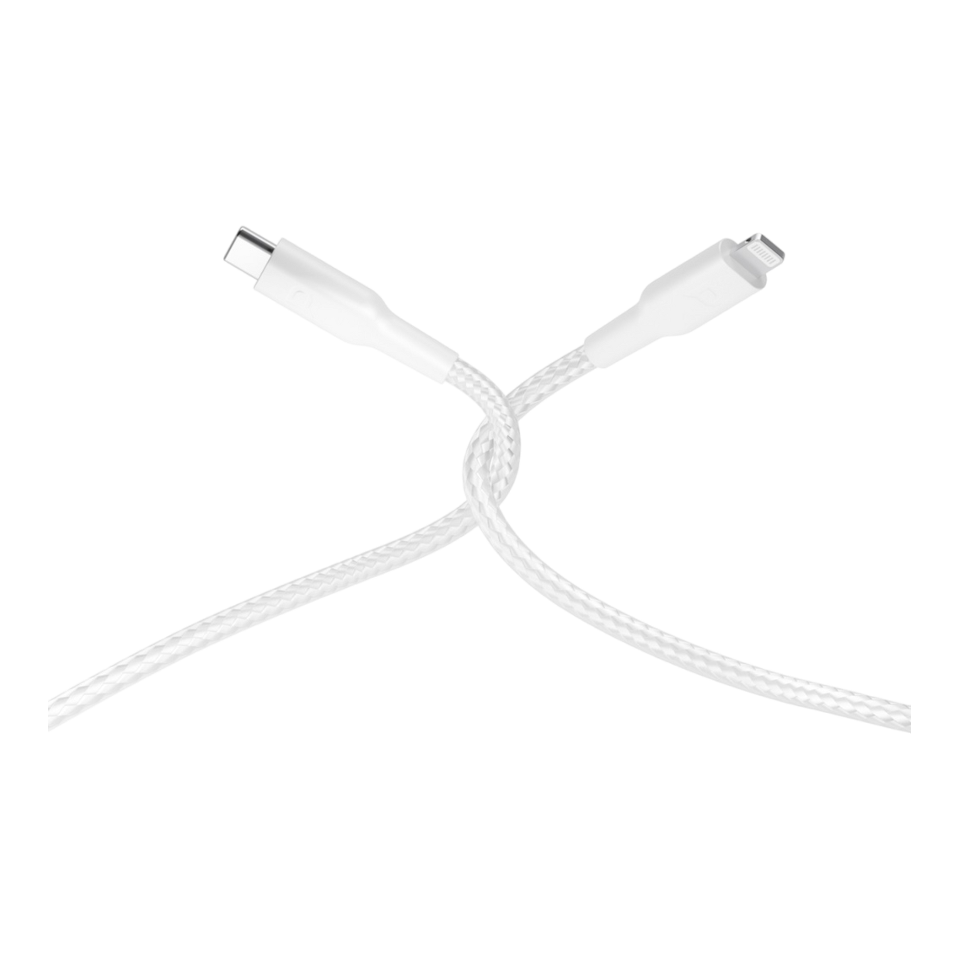 Powerology New Braided Type-C to Lightning Cable 1.2M PD 60W - White - alAsil