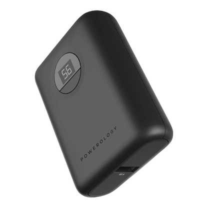 Powerology Ultra-Compact Power Bank 10000mAh PD 20W - Black - alAsil