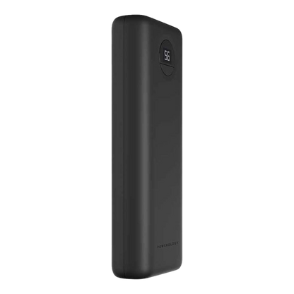Powerology 20000mAh Compact Power Bank 30W PD & QC3.0 USB-A and USB-C Power Bank Black - alAsil