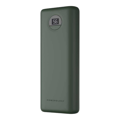 Powerology 20000mAh Compact Power Bank 30W PD & QC3.0 USB-A and USB-C Power Bank Green - alAsil