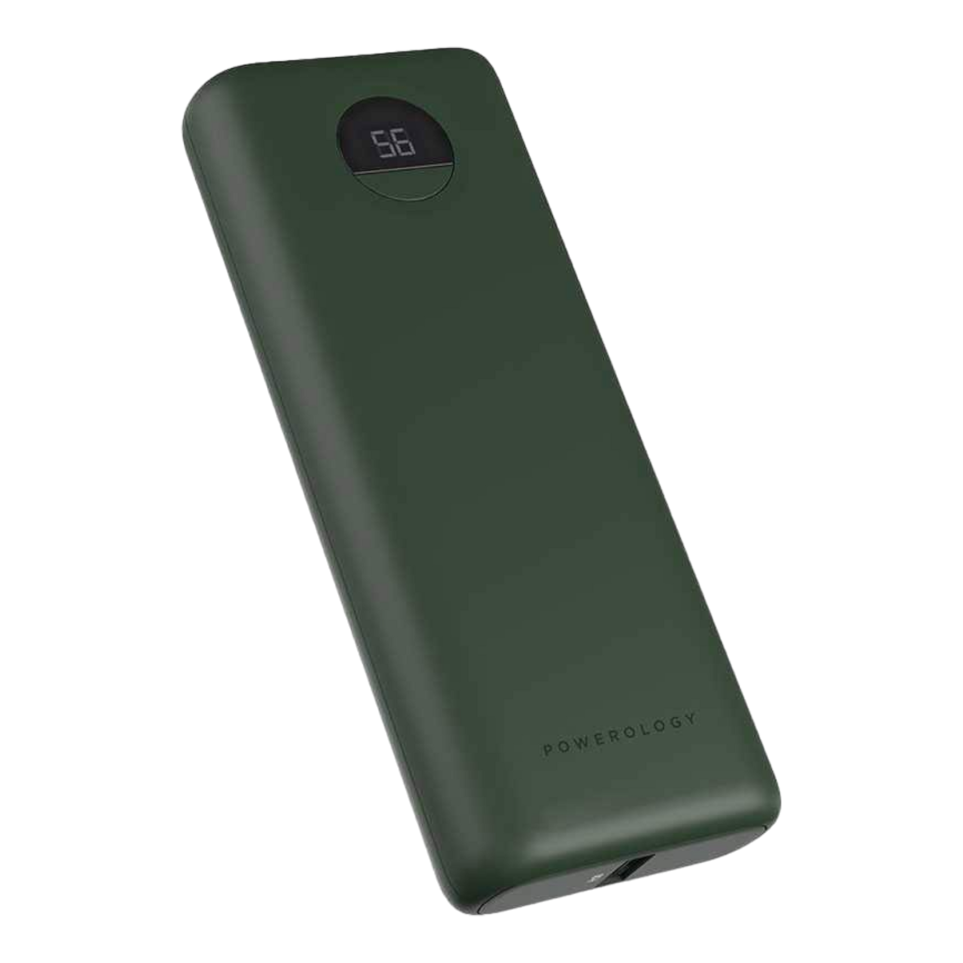 Powerology 20000mAh Compact Power Bank 30W PD & QC3.0 USB-A and USB-C Power Bank Green - alAsil