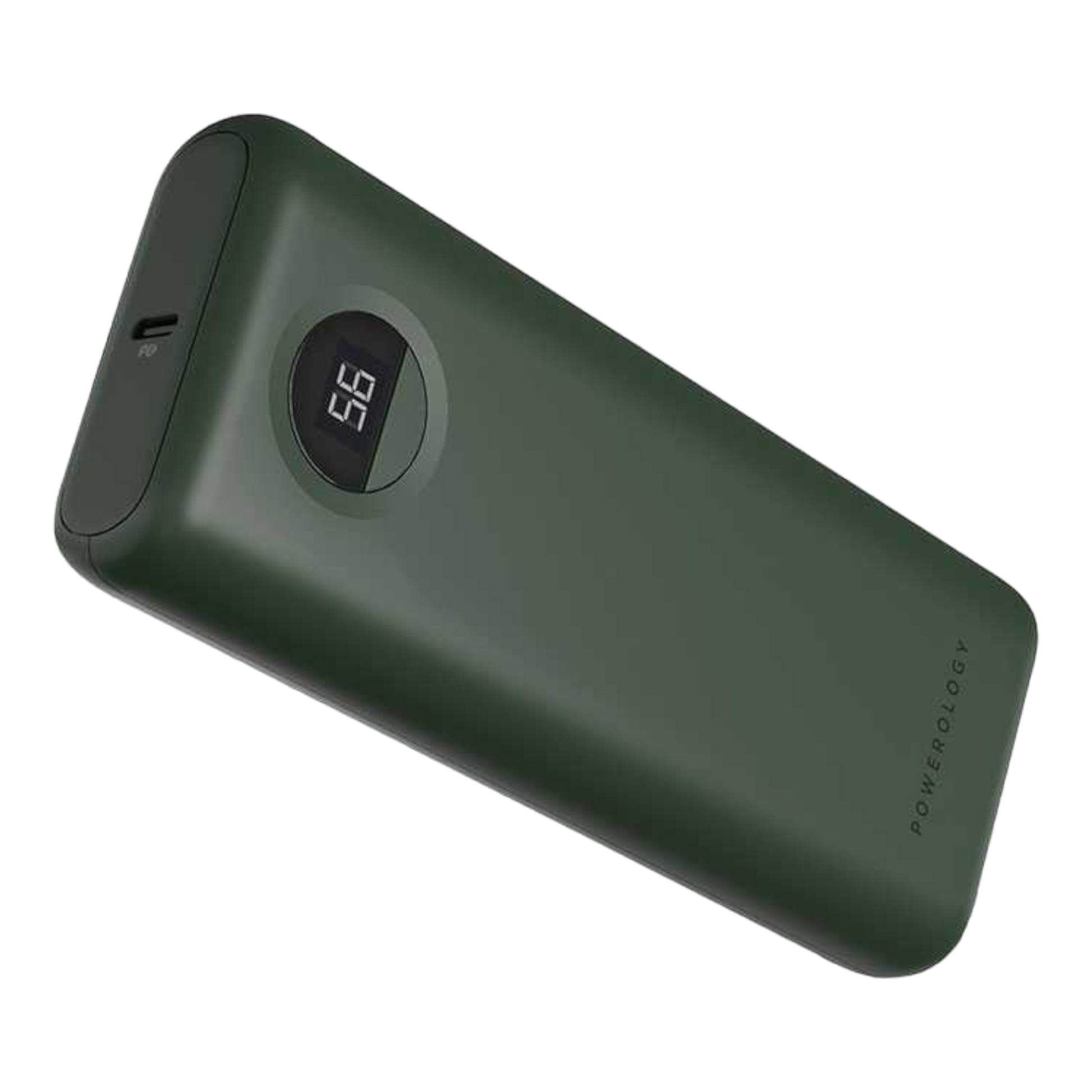 Powerology 20000mAh Compact Power Bank 30W PD & QC3.0 USB-A and USB-C Power Bank Green - alAsil