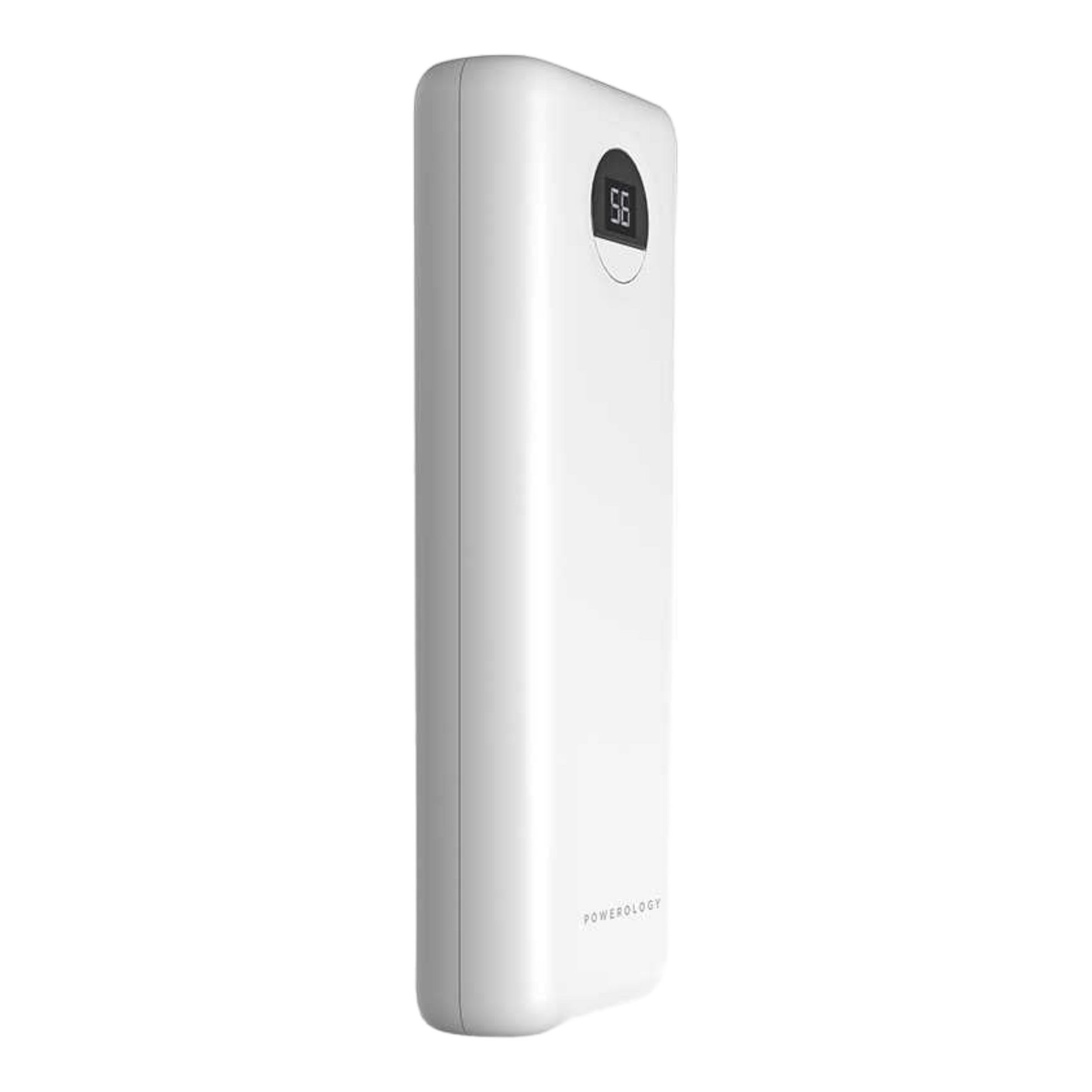 Powerology 20000mAh Compact Power Bank 30W PD & QC3.0 USB-A and USB-C Power Bank White - alAsil