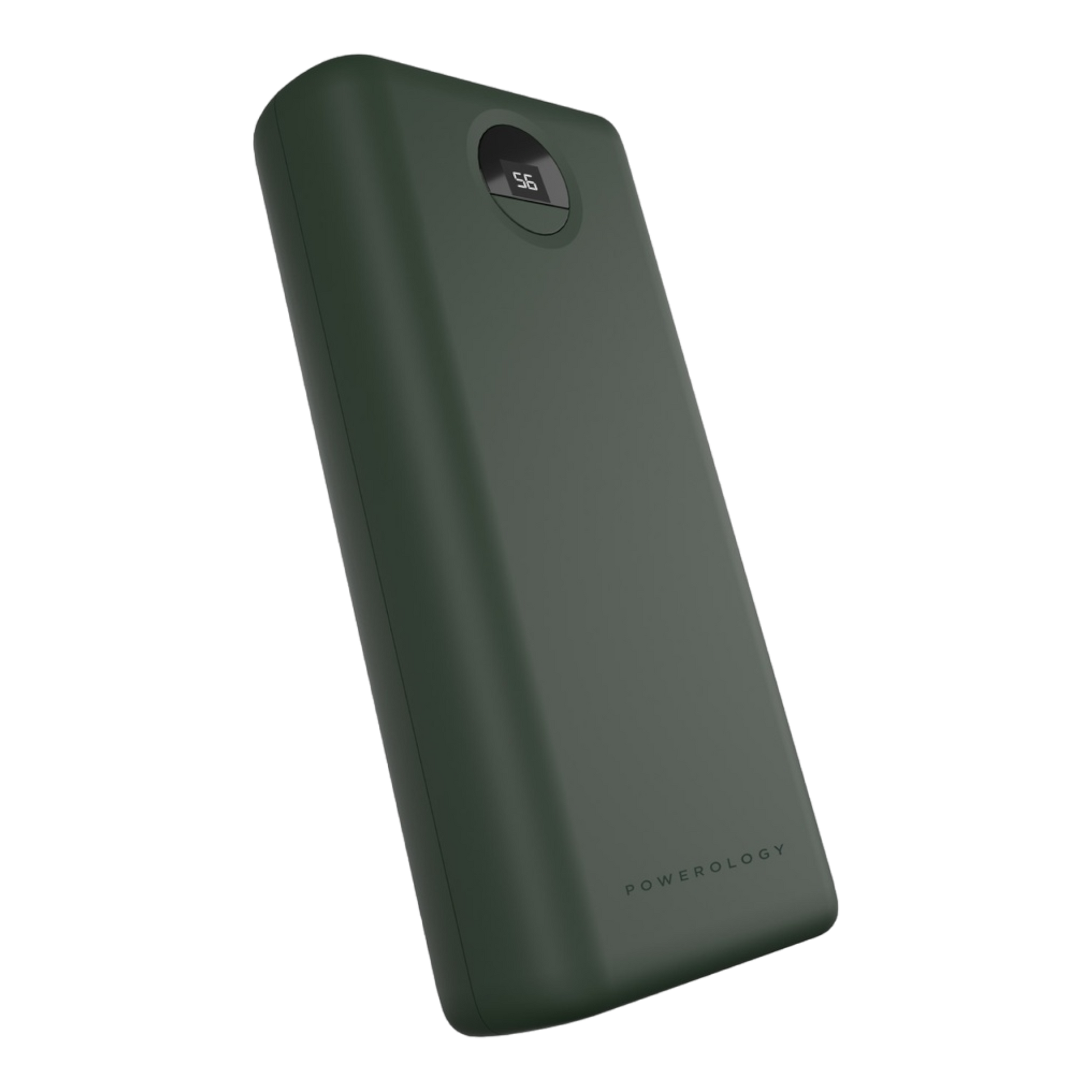 Powerology Quick Charge Power Bank 30000mAh PD 45W with Type-C to Type-C Cable Green - alAsil