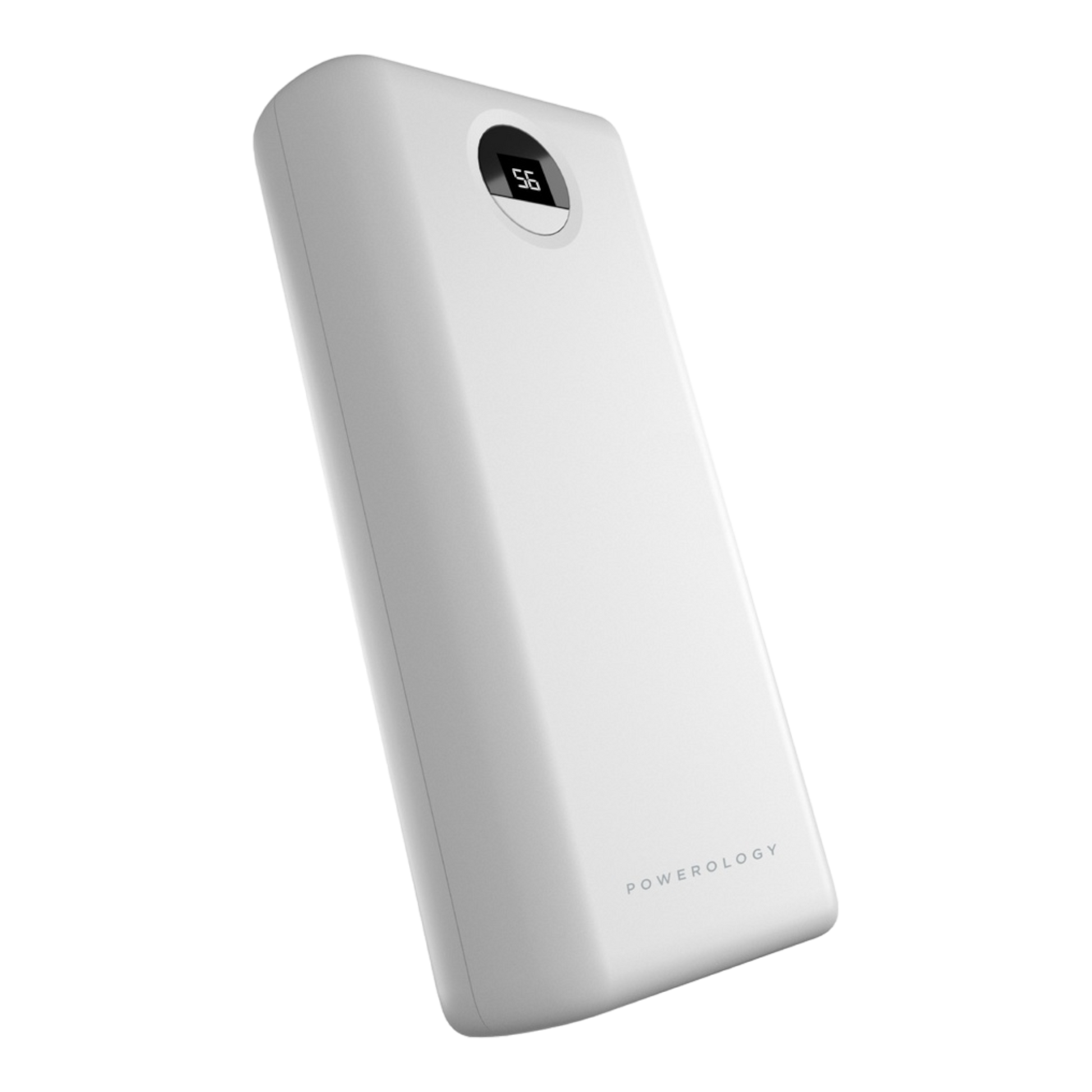 Powerology Quick Charge Power Bank 30000mAh PD 45W with Type-C to Type-C Cable White - alAsil